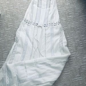 Free People White Eyelet Jumpsuit
